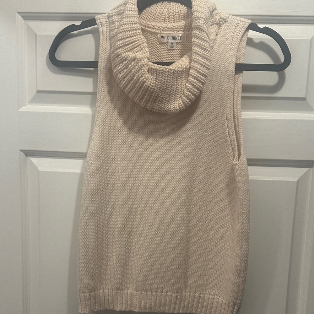 Wild Honey Beige Cowl Neck Sweater